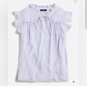 BNWT J. Crew Ruffle Tie-Neck Top in lilac Size 2X new 🌻